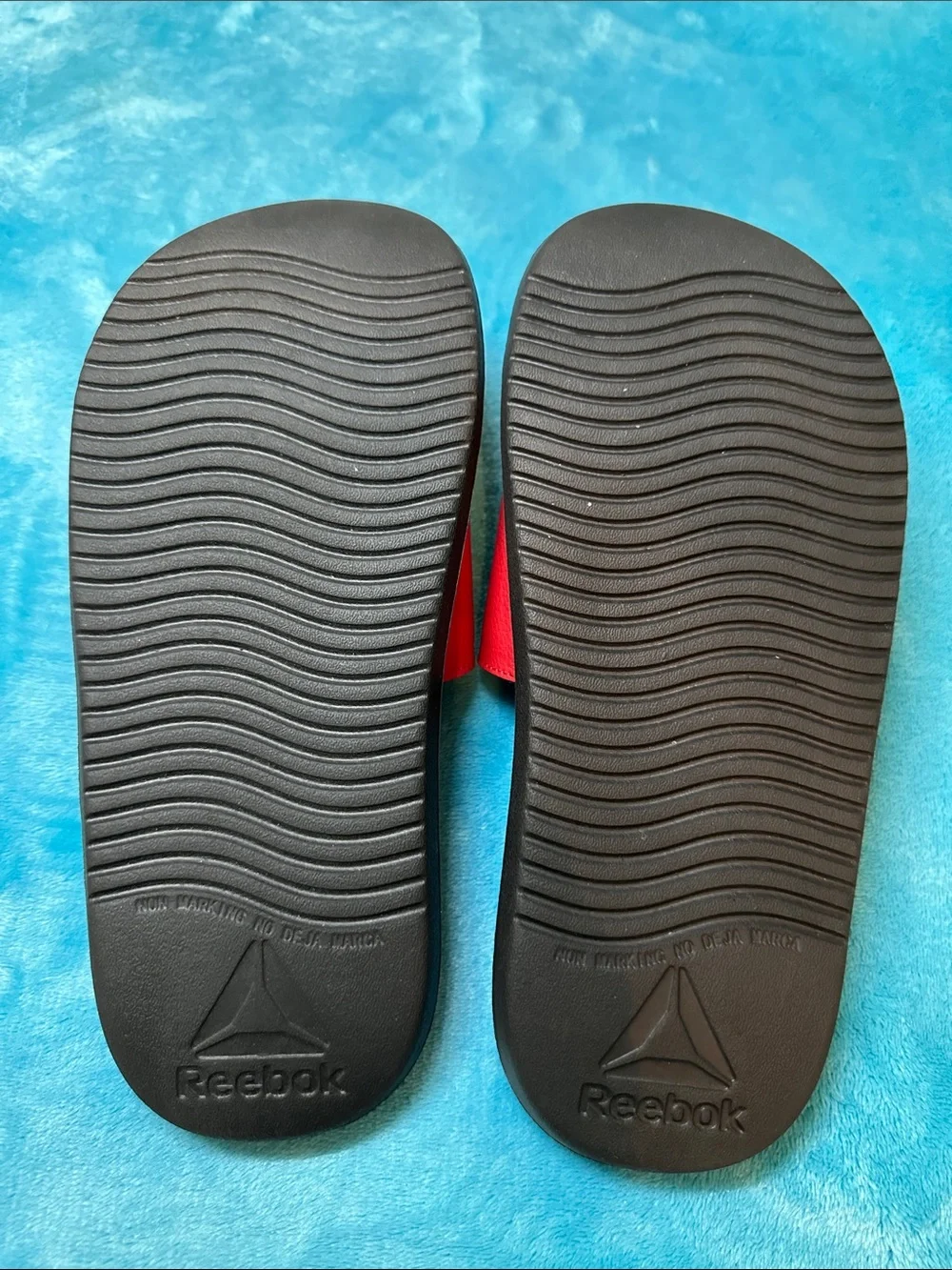 Reebok Kids Red and Black Slide Sandals